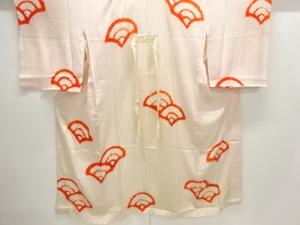 アンティーク　錦紗絞り青海波模様単衣長襦袢